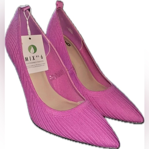 Mix No. 6 Danyah WOMENS Iris Stretch Knit Slip On 4" Pumps Heels SIZE 11M - Picture 2 of 5
